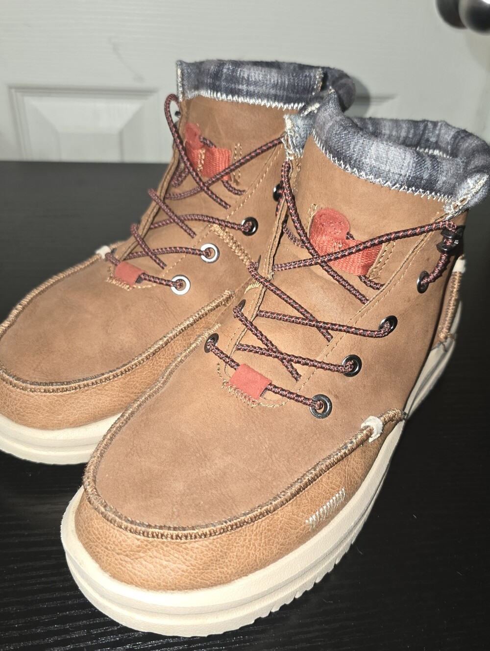 HEYDUDE Bradley Y Classic Boots Youth J7 Cognac Brown